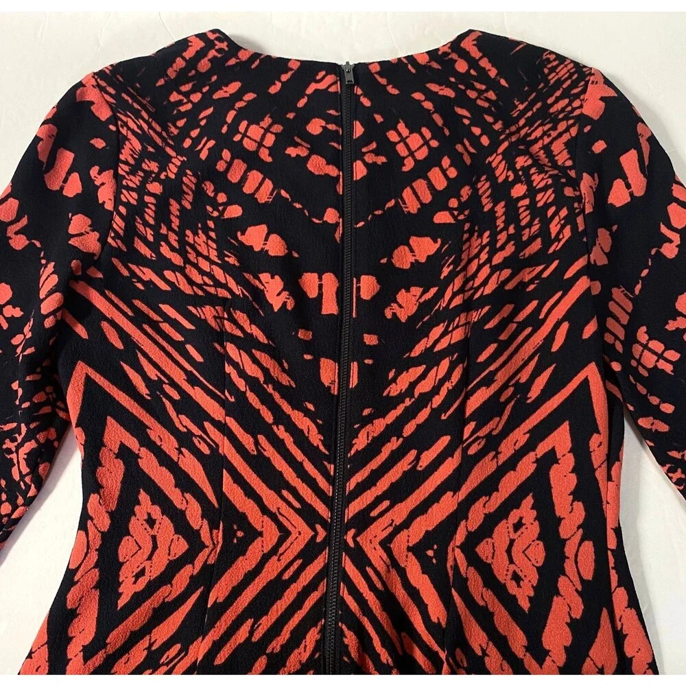 Maggy London Geometric Tailor Fit Dress Womens Size 6 Multicolor Lined NWOT
